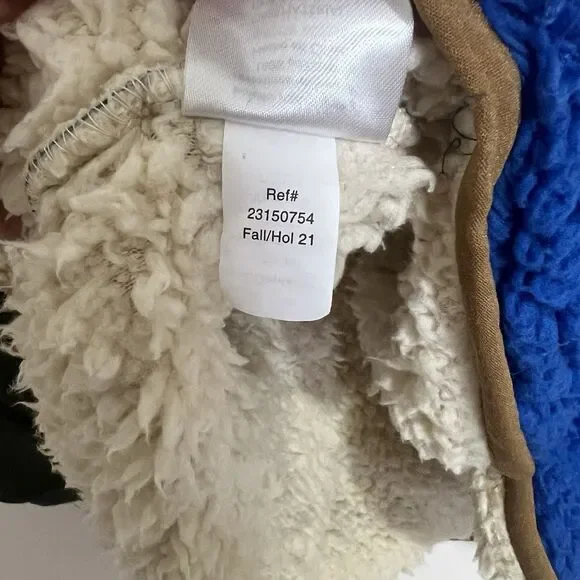 THE GREAT x Eddie Bauer Colorblock Sherpa Fleece Jacket Women’s L Zip Up Outdoor - Picture 9 of 9